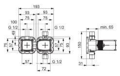 Hansa Matrix - Inbouwdeel 44020100 -Badkamer Luxe 56cf65febe700b3262b05da8