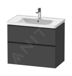 Duravit D-Neo - Wastafelonderkast 784x625x452 Mm, 2 Laden, Grafiet Mat DE435504949