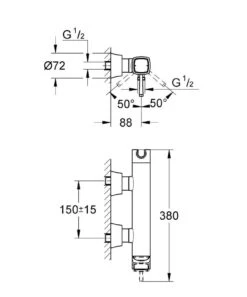 Grohe Grandera - Opbouw Douchekraan, Chroom/goud 23316IG0 -Badkamer Luxe 573e68c6ee9dabe99bb5d77f