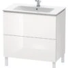 Duravit L-Cube - Wastafelonderkast 856x820x481 Mm, 2 Laden, Glanzend Wit LC662602222