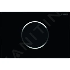 Geberit Sigma10 - Bedieningsplaat, Elektronisch, Dual Flush Spoeling, Netvoeding, Zwart/chroom 115.907.KM.1