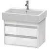 Duravit Ketho - Wastafel Onderkast 480x650x440 Mm, 2 Laden, Glanzend Wit KT662402222