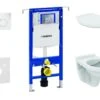 Geberit Duofix - Set Voorwandinstallatie, Closet Alpha Met WC-zitting, Sigma01 Bedieningsknop, Alpine Wit 111.355.00.5 NR1