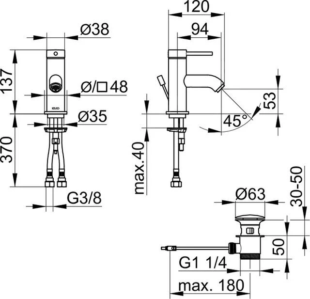 Keuco IXMO - 1-hendel Wastafelmengkraan Met Waste, Mat Zwart 59504372000 2 Keuco IXMO - 1-hendel Wastafelmengkraan Met Waste, Mat Zwart 59504372000 - Afbeelding 2