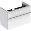 Geberit Smyle Square - Wastafelkast, 884x470x617 Mm, 2 Laden, Glanzend Wit/mat Wit 500.354.00.1