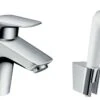 Hansgrohe Logis - Wastafelkraan Met Bidetdouche, Chroom 71290000