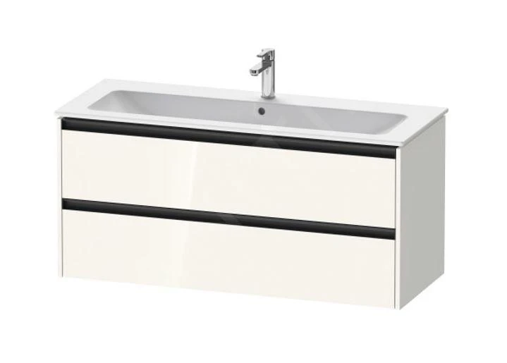 Duravit Ketho.2 - Wastafelonderkast 550x1210x480 Mm, 2 Laden, Glanzend Wit K25265022220000 1 Duravit Ketho.2 - Wastafelonderkast 550x1210x480 Mm, 2 Laden, Glanzend Wit K25265022220000