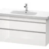 Duravit DuraStyle - Wastafelonderkast 610x1130x448 Mm, 2 Laden, Glanzend Wit DS649502222