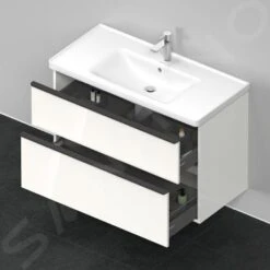 Duravit D-Neo - Wastafelonderkast 984x625x452 Mm, 2 Laden, Glanzend Wit DE435602222 -Badkamer Luxe 5a7efedd5a238db802a62f1c