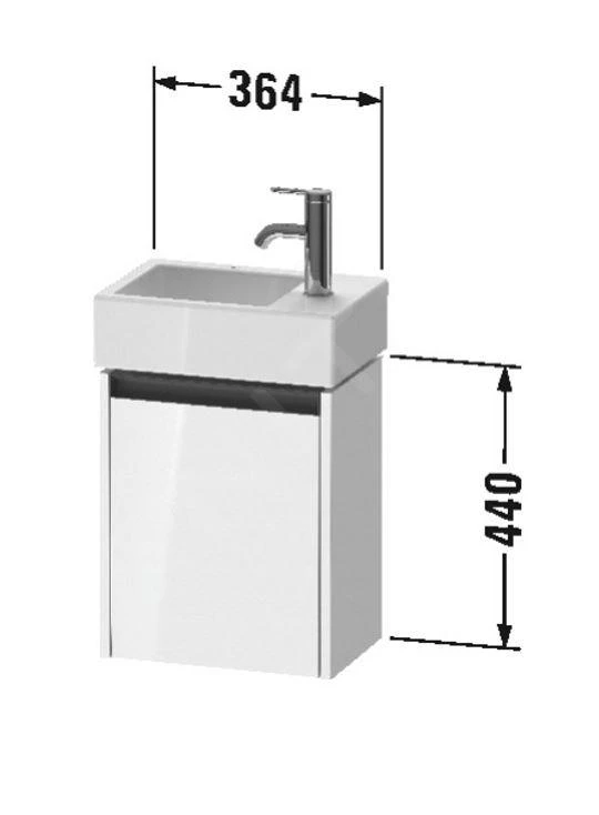 Duravit Ketho.2 - Wastafelkast 440x364x238 Mm, 1 Deur, Scharnieren Rechts, Grafiet Mat K25071R49490000 2 Duravit Ketho.2 - Wastafelkast 440x364x238 Mm, 1 Deur, Scharnieren Rechts, Grafiet Mat K25071R49490000 - Afbeelding 2