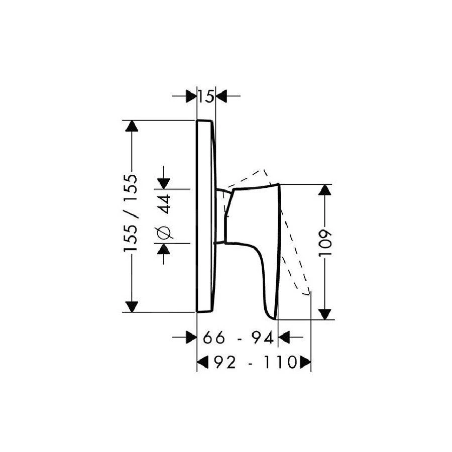Hansgrohe PuraVida - Inbouw Douchekraan, Chroom 15665000 2 Hansgrohe PuraVida - Inbouw Douchekraan, Chroom 15665000 - Afbeelding 2