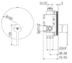 Steinberg 260 - Afdekset Voor Douchekraan, Rose Goud 260 2243 3 RG -Badkamer Luxe 5bb52e474f1d0f9bac954b7e 1