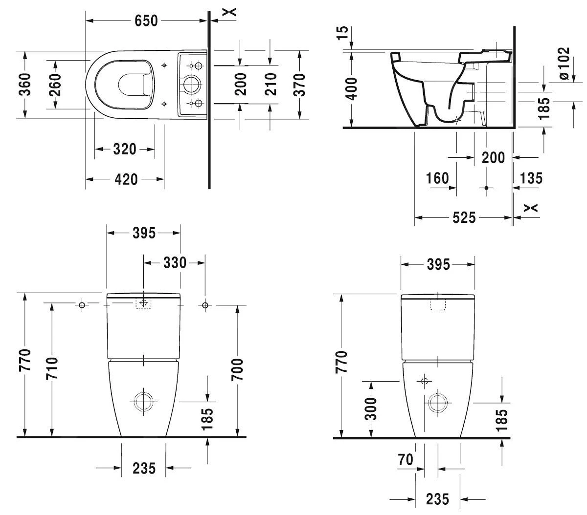 Duravit ME By Starck - Duoblokpot, Afvoer Achter Onder, Met HygieneGlaze, Alpine Wit 2172092000 2 Duravit ME By Starck - Duoblokpot, Afvoer Achter Onder, Met HygieneGlaze, Alpine Wit 2172092000 - Afbeelding 2