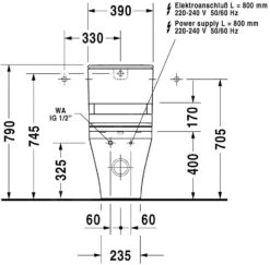 Duravit DuraStyle - Duoblokpot Voor SensoWash, Wit 2156590000 -Badkamer Luxe 5d1d673cd920027a1f9d1f6d