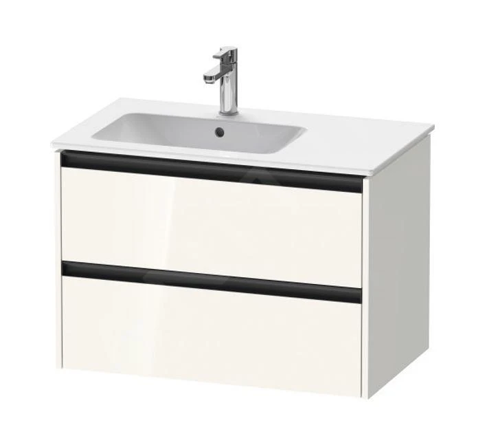 Duravit Ketho.2 - Wastafelonderkast 549x810x480 Mm, 2 Laden, Glanzend Wit K25267022220000 1 Duravit Ketho.2 - Wastafelonderkast 549x810x480 Mm, 2 Laden, Glanzend Wit K25267022220000