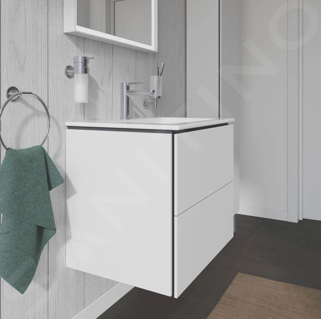 Duravit L-Cube - Wastafelonderkast 550x620x481 Mm, 2 Laden, Wit Mat LC624001818 3 Duravit L-Cube - Wastafelonderkast 550x620x481 Mm, 2 Laden, Wit Mat LC624001818 - Afbeelding 3