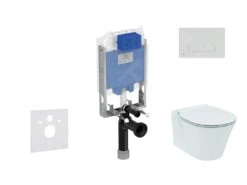 Ideal Standard ProSys - Toiletset- Inbouwreservoir, Closet, WC-zitting Connect Air, Oleas M1 Bedieningsplaat, Aquablade, SoftClose, Chroom ProSys80M SP96