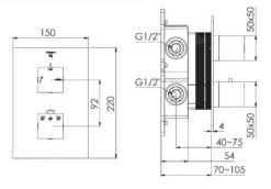 Steinberg 160 - Afdekset Voor Thermostaat Voor 2 Functies, Geborsteld Nikkel 160 4133 3 BN -Badkamer Luxe 5f1ab22699bd00ccb8db812f
