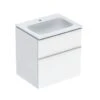 Geberit ICon - Wastafelkast Met Wastafel, 60x48x63 Cm, 2 Laden, Glanzend Wit 502.335.01.1