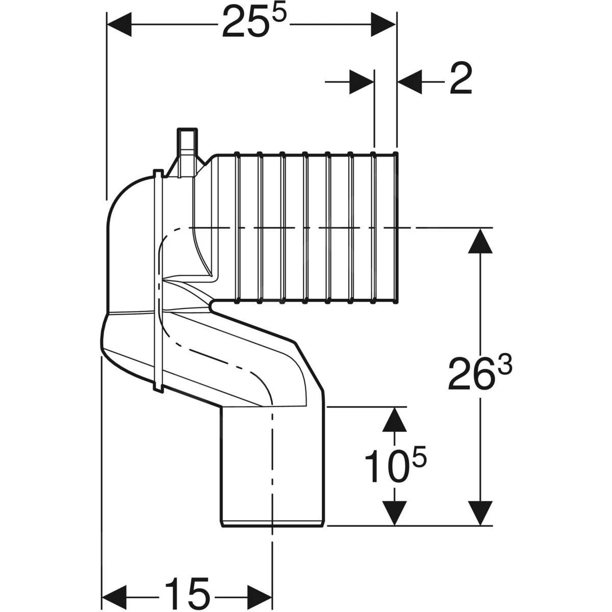 Geberit Toebehoren - Set P-aansluitbocht Voor Staande Wc 131.081.11.1 2 Geberit Toebehoren - Set P-aansluitbocht Voor Staande Wc 131.081.11.1 - Afbeelding 2