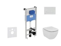 Ideal Standard ProSys - Toiletset- Inbouwreservoir, Closet, WC-zitting Tesi, Oleas M1 Bedieningsplaat, Aquablade, SoftClose, Mat Chroom ProSys120M SP5