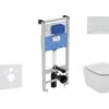Ideal Standard ProSys - Toiletset- Inbouwreservoir, Closet, WC-zitting Tesi, Oleas M1 Bedieningsplaat, Rimless, SoftClose, Chroom ProSys120M SP12