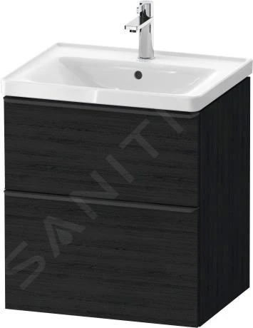 Duravit D-Neo - Wastafelonderkast Met Wastafel, 625x584x452 Mm, 2 Laden, Black Oak DE0147016160000 1 Duravit D-Neo - Wastafelonderkast Met Wastafel, 625x584x452 Mm, 2 Laden, Black Oak DE0147016160000