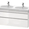 Duravit DuraStyle - Wastafelonderkast 610x1150x453 Mm, 2 Laden, Glanzend Wit DS648602222
