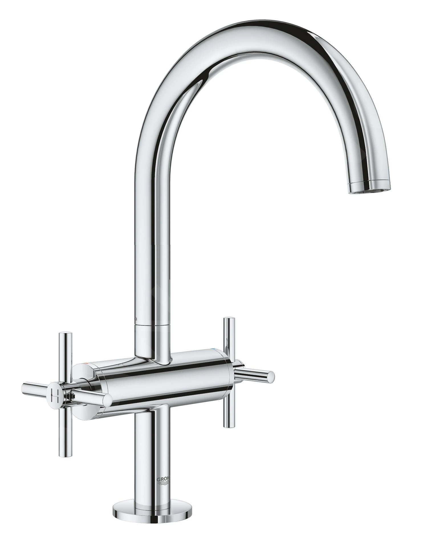 Grohe Atrio - Wastafelkraan Met Waste En Draaibare Uitloop, L-size, Chroom 21019003 1 Grohe Atrio - Wastafelkraan Met Waste En Draaibare Uitloop, L-size, Chroom 21019003