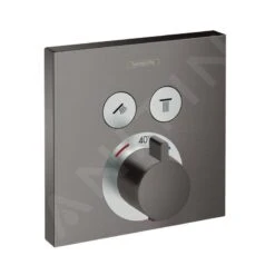 Hansgrohe Shower Select - Afbouwdeel Voor Inbouw Thermostaat Met Stopkraan En Omstelkraan,geborsteld Zwart Chroom 15763340