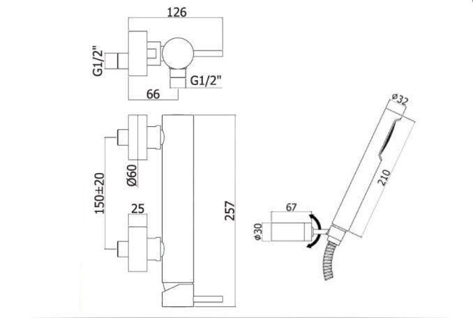 Paffoni Light - Douchekraan Met Toebehoren, RVS LIG168DST 2 Paffoni Light - Douchekraan Met Toebehoren, RVS LIG168DST - Afbeelding 2