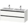 Duravit Ketho.2 - Wastafelkast 550x1280x480 Mm, 2 Laden, Mat Wit K25266018180000