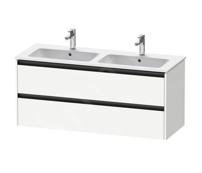 Duravit Ketho.2 - Wastafelkast 550x1280x480 Mm, 2 Laden, Mat Wit K25266018180000 1 Duravit Ketho.2 - Wastafelkast 550x1280x480 Mm, 2 Laden, Mat Wit K25266018180000