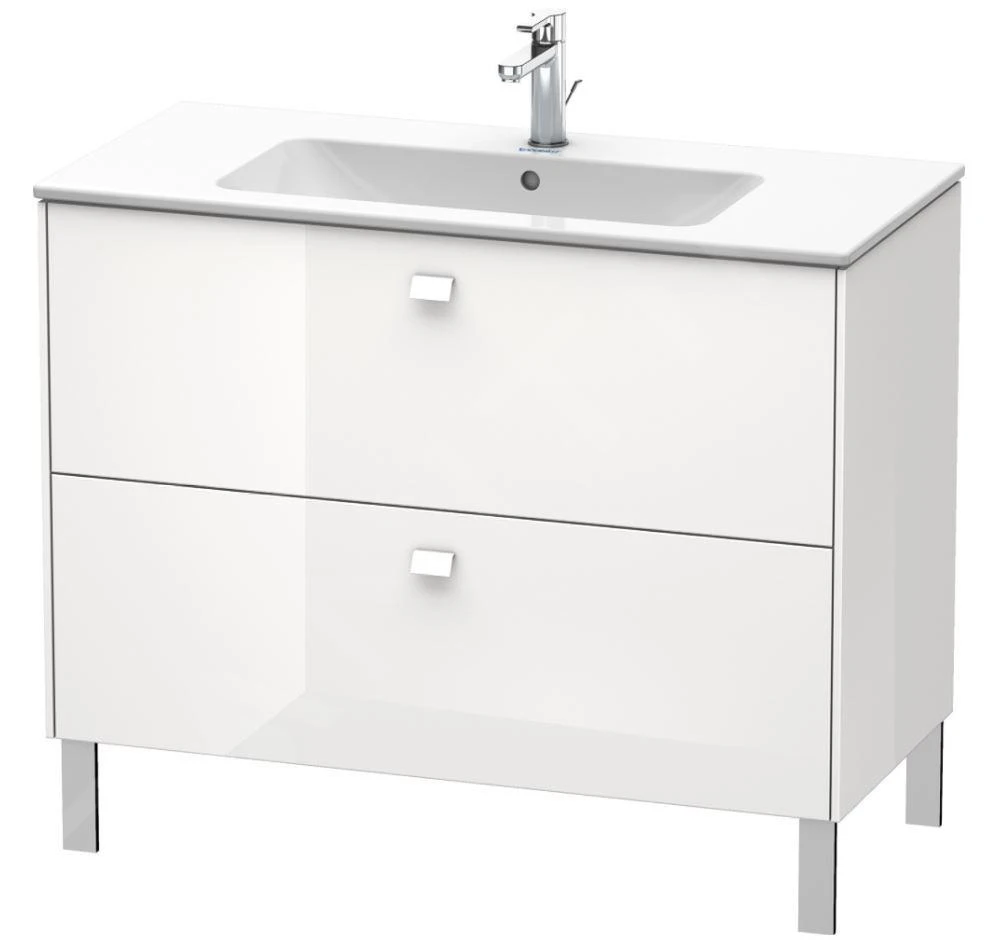 Duravit Brioso - Wastafelonderkast 835x1020x479 Mm, 2 Lades, Glans Wit BR440302222 1 Duravit Brioso - Wastafelonderkast 835x1020x479 Mm, 2 Lades, Glans Wit BR440302222