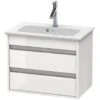 Duravit Ketho - Wastafelonderkast Compact 480x600x385 Mm, 2 Lades, Glanzend Wit KT645202222