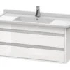 Duravit Ketho - Wastafelonderkast 480x1000x455 Mm, 2 Laden, Glanzend Wit KT664502222