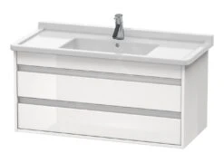 Duravit Ketho - Wastafelonderkast 480x1000x455 Mm, 2 Laden, Glanzend Wit KT664502222