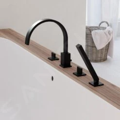 Steinberg 135 - Badrandcombinatie, 4-gats Montage, Mat Zwart 135 2402 S -Badkamer Luxe 641b84223bba2a9bc5be29a1