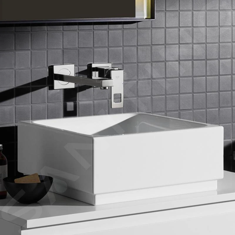 Grohe Eurocube - 2-gats Wastafelkraan M, Chroom 23447000 5 Grohe Eurocube - 2-gats Wastafelkraan M, Chroom 23447000 - Afbeelding 5