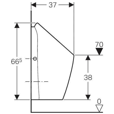 Geberit Urinoirs - Urinoir Preda Waterloos, Wit 116.071.00.1 3 Geberit Urinoirs - Urinoir Preda Waterloos, Wit 116.071.00.1 - Afbeelding 3