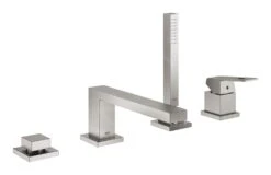 Grohe Eurocube - Badrandcombinatie, 4-gats installatie, Supersteel 19897DC1