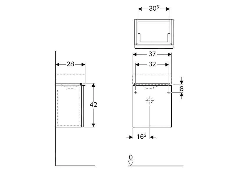 Geberit ICon - Fontein Onderkast 380 Mm, Mat Wit 841037000 2 Geberit ICon - Fontein Onderkast 380 Mm, Mat Wit 841037000 - Afbeelding 2