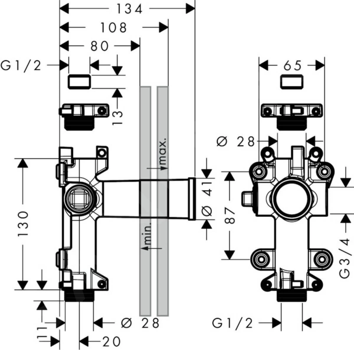 Axor One - Basisgarnituur Voor Inbouw Stopkraan 45770180 2 Axor One - Basisgarnituur Voor Inbouw Stopkraan 45770180 - Afbeelding 2