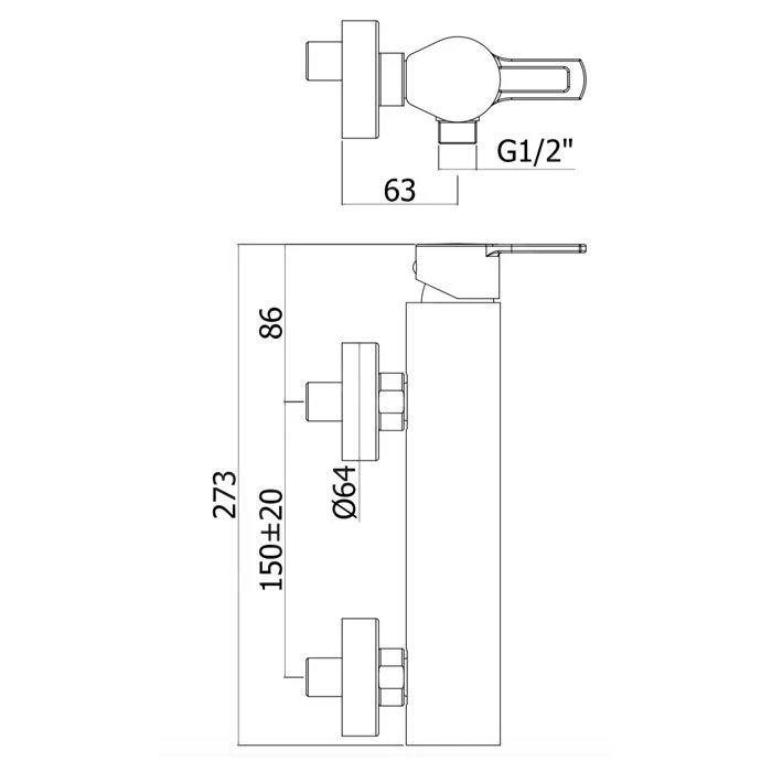 Paffoni West - Doucheset Met Kraan, Chroom WS168DCR 2 Paffoni West - Doucheset Met Kraan, Chroom WS168DCR - Afbeelding 2