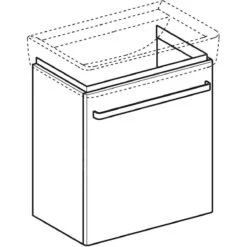 Geberit Selnova Compact - Wastafelkast, 550x367x604 Mm, 1 Deur, Glanzend Wit/mat Wit 501.494.00.1 -Badkamer Luxe 66affdff4ec649818b45c9fc 1