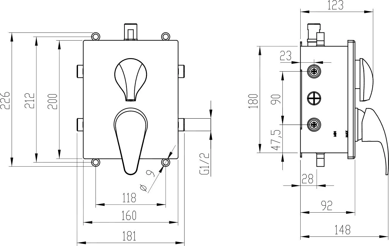 Novaservis Metalia 55 - Inbouwkraan Voor 3 Functies Met Binnenwerk, Chroom BOX55052RX,0 2 Novaservis Metalia 55 - Inbouwkraan Voor 3 Functies Met Binnenwerk, Chroom BOX55052RX,0 - Afbeelding 2