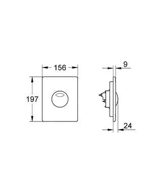 Grohe Skate - Bedieningsplaat, Alpine Wit 42303SH0 2 Grohe Skate - Bedieningsplaat, Alpine Wit 42303SH0 - Afbeelding 2