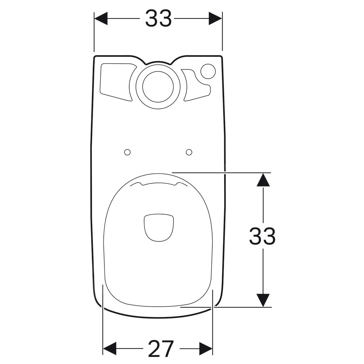 Geberit Selnova Square - Staande Toiletpot, Afvoer Achteraan, 680x350 Mm, Rimfree, Wit 500.152.01.1 2 Geberit Selnova Square - Staande Toiletpot, Afvoer Achteraan, 680x350 Mm, Rimfree, Wit 500.152.01.1 - Afbeelding 2