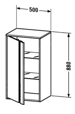 Duravit Ketho - Hoge Kast 880x500x360 Mm, Links, Glanzend Wit KT1266L2222 -Badkamer Luxe 68c9fb517a5880a416187be7
