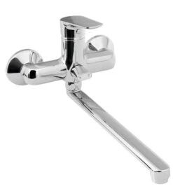 Aqualine Lotta - Wastafelkraan/Badkraan, Chroom LT640